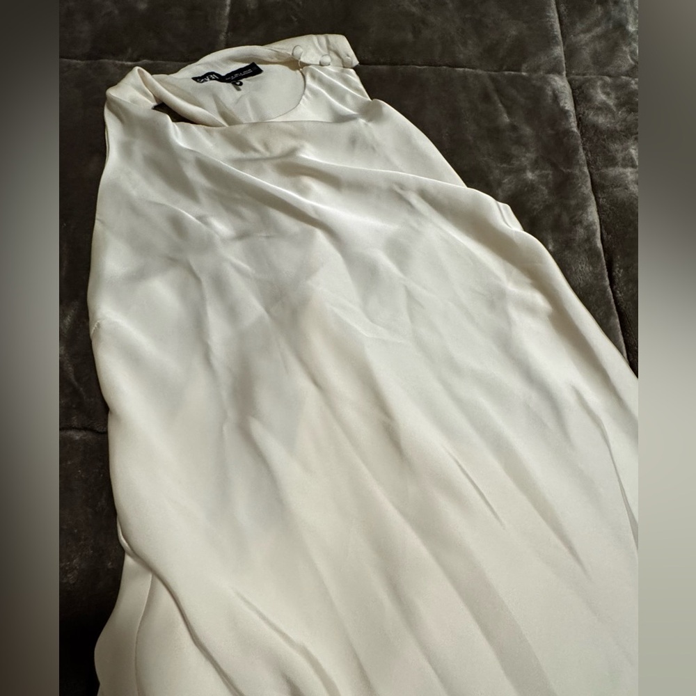 Zara - Cream Maxi Dress - Open back - Picture 6 of 7